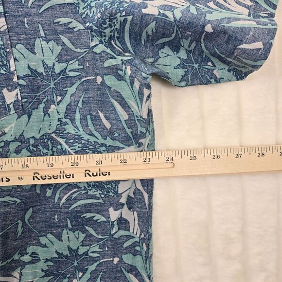 Travis Mathew Shirt Men's Blue Floral Hawaiian Button Shirt Golf Size XL - Picture 9 of 10